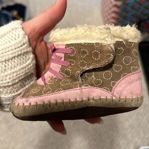 ROBEEZ SOFT SOLES COZY Pink Brown size 4